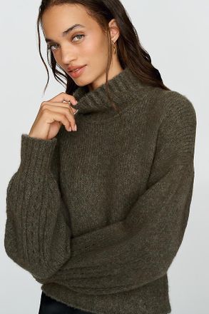 Anthropologie By Anthropologie Wool Cashmere Cinched Hem Sweater