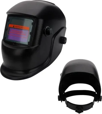 Trade Shop Trade Shop - Maschera Pro Per Saldature Casco Per Fabbro Protezione A Cristalli Liquidi Bk