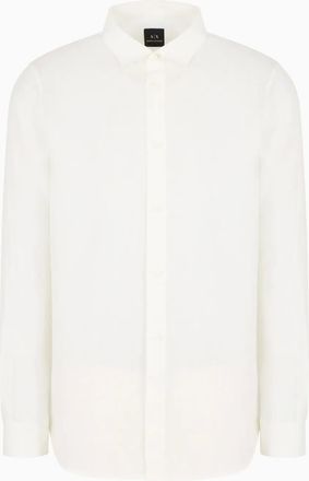 A|X Armani Exchange Camicia in lino - Bianco