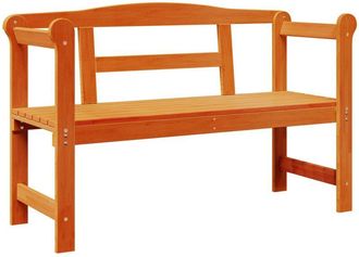 vidaXL Banco De Exterior Marr&oacute;n 119 X 76 X 44cm Madera Maciza De Pino Vidaxl