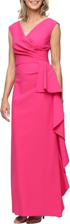 Alex Evenings Contour Collection Sleeveless Smoothfit Gown in Geranium at Nordstrom, Size 12
