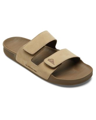 Quiksilver Sandale QUIKSILVER Rivi Leather, Herren, Gr. 10 (43), beige (tan 1), Obermaterial:Obermaterial: Leder / Aussensohle: Gummi;, Schuhe Sandale
