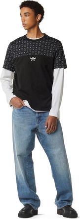 MCM Monogram Print T-Shirt in Organic Cotton in Black at Nordstrom, Size X-Large