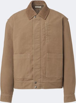 Dries Van Noten Corduroy-trimmed cotton field jacket