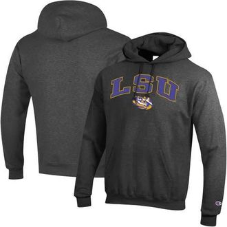 Champion Mens Champion Charcoal LSU Tigers Arch Over Logo Pullover Hoodie at Nordstrom, Size Xx-Large