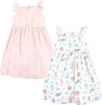 Hudson Baby 2Pk Sleeveless Dress in Pink Pastel Sea at Nordstrom, Size 18-24M