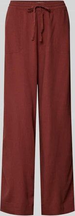 Mustang Jeans Mustang Hose aus Viskose-Leinen-Mix Modell LACEY in Rostrot, Gr&ouml;&szlig;e 36
