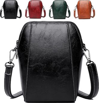 Generic Womens Soft Leather Mobile Phone Bag messenger Bag,Leather Crossbody Phone Purse with Adjustable Strap,Water-Resistant PU,Multiple Card Slots,for Dail