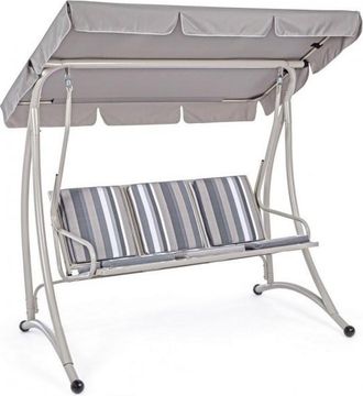 BIZZOTTO Mecedora Tres Plazas En Acero Ivory Grely 190x120x H185 Cm