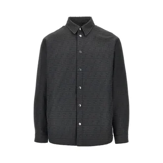 Fendi Padded FF jacquard nylon overshirt Man 48