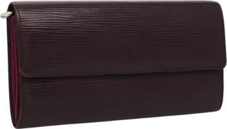 Louis Vuitton Tweedehands leren portemonnees - Dames - Vintage Accessoires - Paars - ONE Size - Leer - Vintage