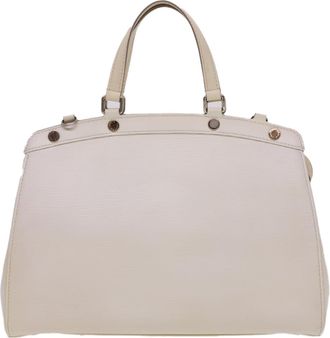 Louis Vuitton Brea Handbag Epi Leather White Leather Handbag (Pre-Owned)