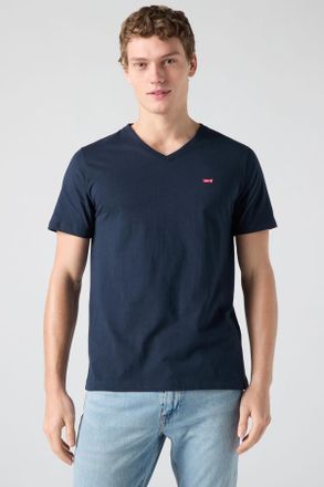 Levi's Camiseta de cuello de pico cl&aacute;sica Housemark - Hombre - S - Azul / Naval Academy