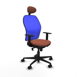 Piqueras y Crespo Silla De Oficina Con Cabecero Jorquera Piqueras Y Crespo 1d036n1 Azul Marr&oacute;n
