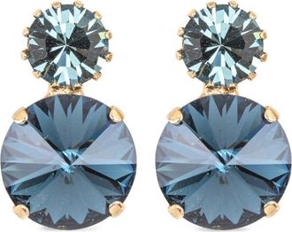 Jennifer Behr Myrla earrings - women - Swarovski Crystal/18kt Gold Plated Brass - One Size - Blue
