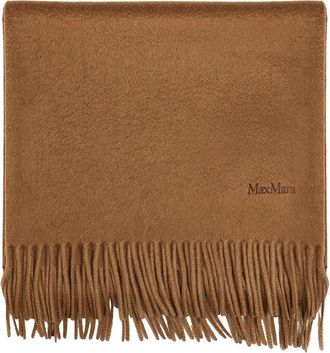 Max Mara Cashmere Stole With Embroidery And Fringes