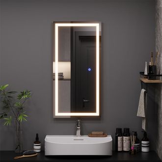 Vicco Specchio Bagno Miral, Vetro, 80 X 40 Cm Con Illuminazione Frontale, Vicco