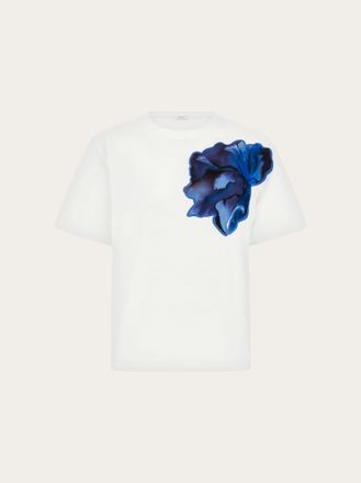 Ferragamo Donna T-shirt con intarsio Bianco
