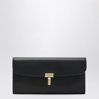 Toteme Black smooth-leather T-lock wallet