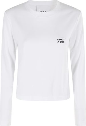 Erika Cavallini Semi Couture White Andrea Long Sleeve T-Shirt