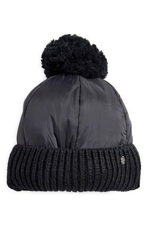 Zella Mixed Media Beanie in Black at Nordstrom