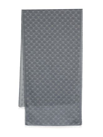 Moschino Sciarpa con frange - Blu