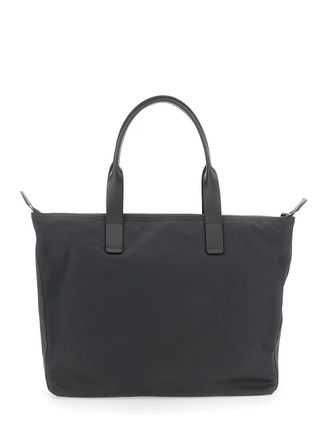 Dolce & Gabbana Mens Grey Tote Bag With Top Handles And Logo Plaque Polyamide