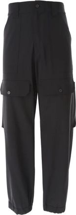 Msgm Cargo Trouser - Heren - Wijde Broeken - Zwart - XL - Katoen - Broeken