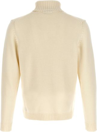 Zanone Wool Turtleneck Sweater - Cream