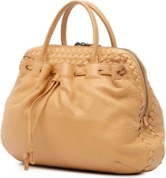 Bottega Veneta Pre-owned Bucket Bags, female, Brown, Size: ONE SIZE Pre-owned Woven Bucket Bag