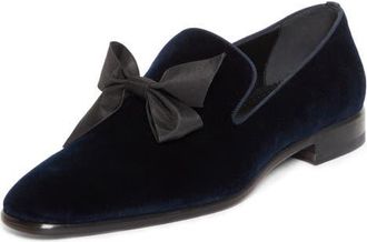 Christian Louboutin December First Bow Loafer in Last Night/Black at Nordstrom, Size 10.5Us