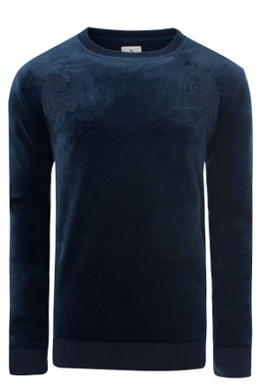 SOULSTAR SoulStar Mens Sweatshirt Pullover Velvet Silk Rose Floral Printed