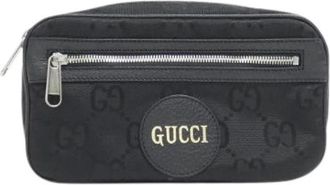 Gucci Pre-owned Belt Bags, male, Black, Size: ONE SIZE Pre-owned OFF THE Grid GG Nylon Waist Bag