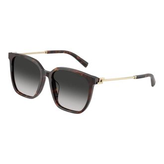 Tiffany & Co. Stijlvolle zonnebril met zwart montuur - Dames - Zonnebrillen - Bruin - 56 MM - Accessoires