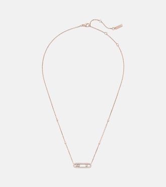 Messika Baby Move 18kt rose gold necklace with diamonds
