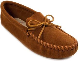 Minnetonka Softsole Driving Shoe in Brown Suede at Nordstrom, Size 10.5