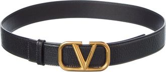 Valentino Vlogo Reversible Leather Belt