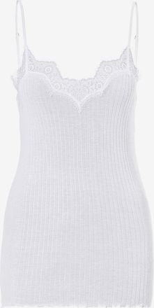 Zimmerli Trägertop aus Ripp-Jersey mit Spitze Richelieu