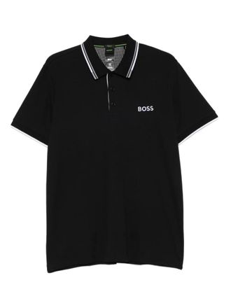 HUGO BOSS Blue Logo Print Polo