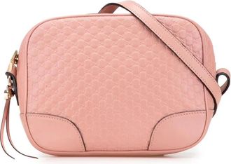 Gucci Pre-owned Embossed Leather Camera Bag - Dames - Vintage Schoudertas - Roze - ONE Size - Leer - Vintage