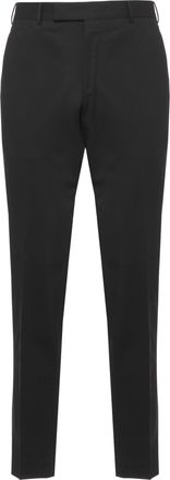 Pantaloni Torino Tailored Black Wool Pants with Sleek Silhouette