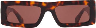 Off-white LAUREL Brown Rectangular Unisex Sunglasses OERI13P 6064 54