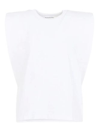 Frankie Shop padded-shoulder T-shirt - White