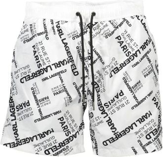 Karl Lagerfeld Badmode, Heren, Wit, S, Polyester, Polyester Zwemboxer