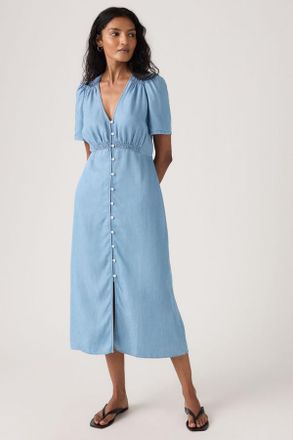 Levi's Abito midi Paola a manica corta - Donna - L - Blu / Take It Again