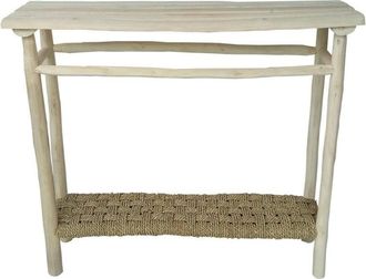 Decoclico Consola de madera de teca beige