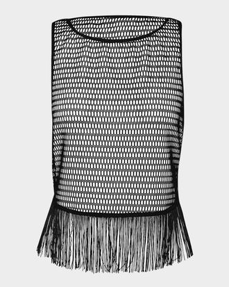 La Blanca Open-Knit Crochet Tank Top