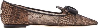 Jimmy Choo London Gala Summer Lace Ballerina Flats, Brand Size 34.5 ( US Size 4.5 )