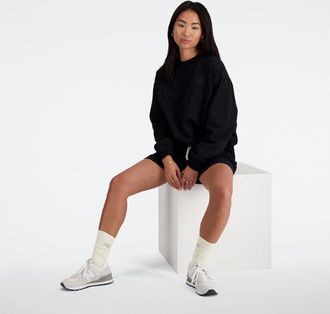 New Balance Donna Athletics French Terry Crew in Nero, Taglia 2XL