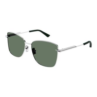 Bottega Veneta Ladies Black Rectangular Sunglasses BV1237S 003